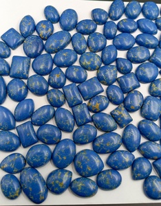Lote al por mayor de piedras preciosas sueltas de lapislázuli azul natural pulido en forma ovalada/cojín/pera para fabricación de joyas - Product Image 2