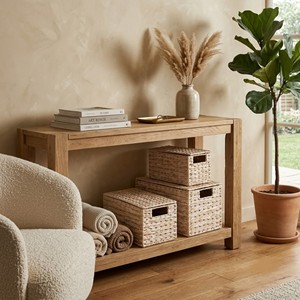 Cesta de Almacenamiento Decorativa Ecológica de Jacinto de Agua Rústico con Tapa, Cesta Organizadora Tejida a Mano para Sala de Estar, Dormitorio, Baño - Product Image 5