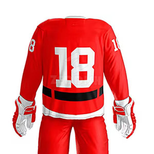 Uniformes de hockey sur glace personnalisés, respirants et écologiques, style 2026, tissu 100% polyester, pour hommes - Product Image 5