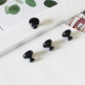 High Quality Modern Matte <b>Black</b> Zinc Alloy Mushroom <b>Knob</b> for Kitchen Cabinet Drawer Nightstand Bathroom Minimalist Round Handle - Product Image 2