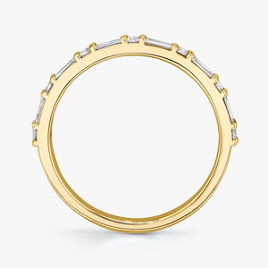 Anillo de Boda con Diamantes Cultivados en Laboratorio en Forma Alternada - Product Image 4
