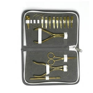 Kit Profesional de Herramientas para Extensiones de Cabello con Pinzas, Aguja de Crochet, Clips de Metal Dorado, Fácil de Usar - Product Image 6