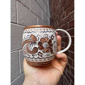 Novedad: Taza Moscow Mule de Cobre con Diseño Pintado a Mano, Reutilizable, Apta para Lavavajillas y Microondas, Ecológica, Aislamiento de 6-12 Horas - Product Image 6