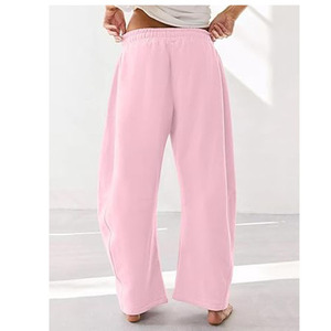 Women Regular Straight Fit Summer Vintage Casual Jogger Sweatpants with Adjustable Waist 100% Cotton Windproof & Quick Dry - Product Image 2