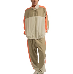Breathable Patchwork Color <b>Men</b> Nylon Windbreaker Sportswear <b>Track</b> <b>Jacket</b> Plus Size Custom Woven Fabric Jogging Zipper Tracksuit - Product Image 2