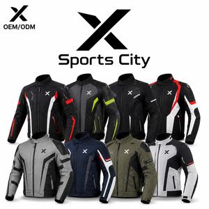 Veste de moto d'hiver pour homme X Sports City X, impression numérique, imperméable, coupe-vent, respirante, cuir Cordura, logo sur le devant - Product Image 1