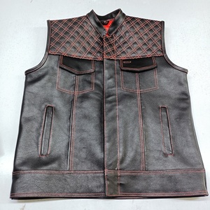 Biker <b>Boys</b> Denim <b>Leather</b> Vest for Big <b>Boys</b> HD Riders Plus Size Vest Custom <b>Leather</b> Motorcycle Group Club Riders Summer Club Vest - Product Image 2
