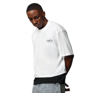 Camiseta Extra Grande Personalizada para Hombre, Estilo Urbano con Hombros Caídos, Marca Privada, Algodón, Manga Corta, Cuello Redondo, Ropa OEM - Product Image 1