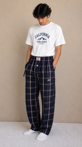 2026 Wholesale Premium Black Signature Checks <b>Men's</b> Summer Pajama – Lightweight Comfortable Sleepwear Nightwear <b>for</b> <b>Men</b> - Product Image 1