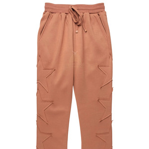 กางเกงวอร์มขายดีสำหรับผู้หญิง แต่งลายปักแบบดิสเทรส พิมพ์ลาย 100% ผ้าฝ้าย สไตล์ฮิปฮอป - Product Image 5