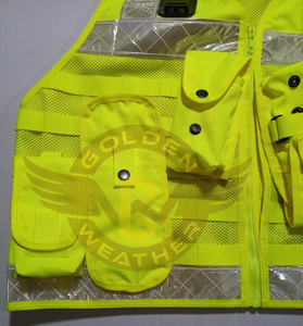 Custom High Visibility Reflective Safety Clothing Breathable Polyester Security <b>Vest</b> Guard Uniform Workwear Safety Tactical <b>vest</b> - Product Image 5