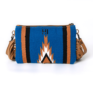 Bolso Bandolera de Cuero Vacuno con Flecos Estilo Manta de Silla de Montar - Product Image 3