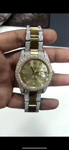 Montre en acier inoxydable automatique Hip Hop avec diamant Moissanite VVS 100% testé, résistance à l'eau 10 bars - Product Image 1