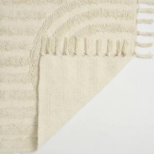 Alfombra Kilim de Lana Anudada, Tejida a Mano, Color Beige, Diseño Geométrico Abstracto, Pelo Cortado |   Alfombra Moderna de Tamaño Personalizado |   Alfombra de Tejido Plano - Product Image 2