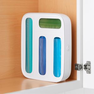 Dispenser StoraBag a 4 Scomparti in Plastica Bianca per Sacchetti Alimentari, Organizzatore da Cucina per Conservazione Sacchetti per Sandwich - Product Image 5