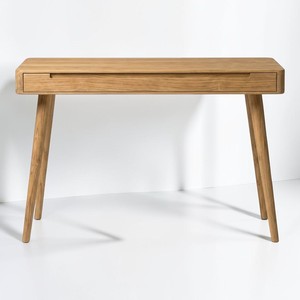 Scandinavian Kiln Dried <b>Solid</b> Teak <b>Wood</b> Writing <b>Desk</b> Home Office Computer Table with Wide Drawer Internal Dividers for Hotel - Product Image 2