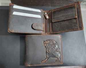 Cartera de Cuero Crazy Horse de Alta Calidad a Precio de Fábrica, con RFID, Personalizable, Minimalista, Portátil, Impermeable y Duradera - Product Image 1