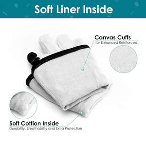 Gants de soudage TIG en cuir de vachette renforcé et cuir pleine fleur, résistants à l'abrasion, robustes, pour la lutte contre les incendies et la construction - Product Image 2