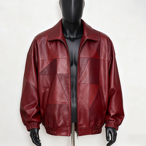 Veste de pilote en cuir véritable pour hommes avec boutons-pression pour marques de vêtements masculins, fournisseur en gros à faible MOQ - Product Image 5