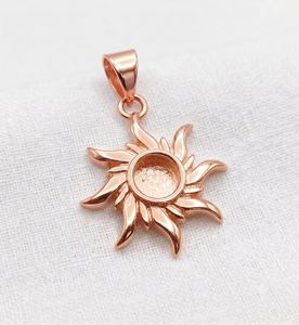 Pendentif Soleil en Argent Sterling 925 Véritable avec Cadre Rond de 5 mm pour Résine et Cendres – Idéal pour la Création de Bijoux Commémoratifs - Product Image 6