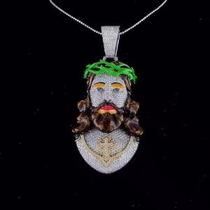 Nouveau Pendentif Hip Hop Plaqué Rhodium Ice Out avec Moissanite VVS1 Moderne 2026 pour la Mode Masculine - Product Image 1