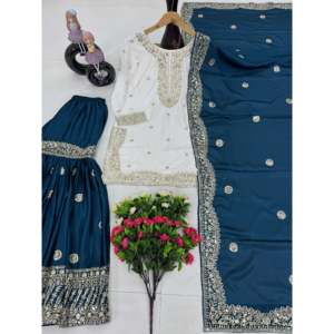 Belle robe de soirée Top avec Sharara et Dupatta pour les fêtes - Product Image 1