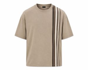 T-shirt en tricot à col rond et manches courtes pour homme, logo sur le devant, coupe classique, style décontracté, couleur bleue, respectueux de l'environnement - Product Image 3