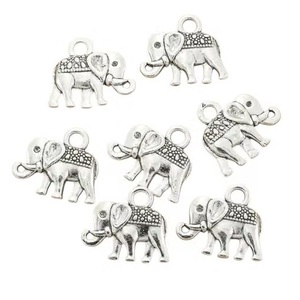 Decorative <b>Elephant</b> Charms Silver Tone Zinc Alloy 20-Piece Set for DIY Jewellery Making - Product Image 1