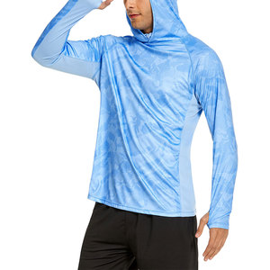 Sublimation Printing Men's Fishing Hoodie Full Sleeves <b>Thumb</b> <b>Hole</b> Design Invinsible Pocket Breathable Pullover Fishing Hoodie - Product Image 5