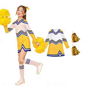 Uniformes de cheerleading pour filles de haute qualité, nouveau style, couleur unie, costume de performance, confortable et respirant - Product Image 1