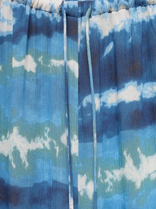 New 2026 Tie Dye Wide Leg Pants <b>Elastic</b> Waist Drawstring Casual Summer Cotton Joggers Lightweight Breathable Woven Blue Pattern - Product Image 4
