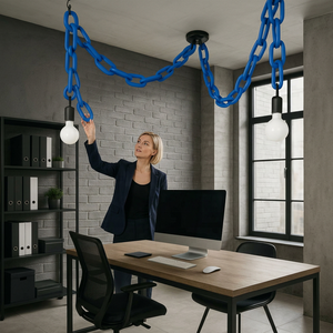 Blue Resin Handmade Chain Hanging <b>Light</b> Artistic Sculpture for Home Wall Decoration Irregular Shape Modern Design Artizon Studio - Product Image 1