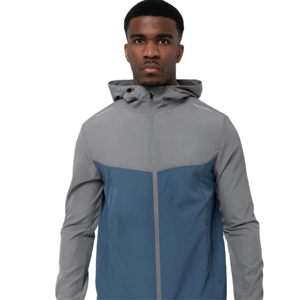 Chaqueta cortavientos deportiva de verano para hombre, con logotipo personalizado, 100% nailon, media cremallera, para correr, entrenar, gimnasio, actividades al aire libre. - Product Image 1