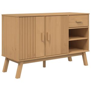 Credenza in legno massello 44.9 "x 16.9" x 28.9 "finitura marrone resistente - Product Image 2
