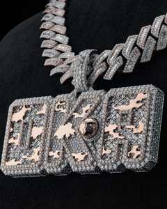 Moissanite Custom <b>Name</b> Necklace Iced Out Bling Bling Hip Hop Style Personalized Baguette Pendant with Link <b>Chain</b> Silver - Product Image 2