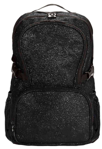 Black Polyester Backpack With Zipper Closure Adjustable Strap Unisex Casual Daily Use 20-<b>30L</b> Capacity - Product Image 4