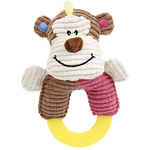 Giocattolo per Cuccioli a Forma di Anello con Peluche e Gomma, con Suono, per Dentizione Neonati e Animali Domestici - Product Image 1