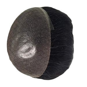 Bangladesh Taz Hair 100% Density Remy Grade Peluca de tupé para hombres con base de piel Indian Kinky Straight and Deep Wave Styles - Product Image 1