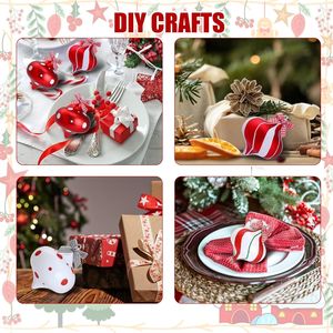 2 pièces de boules de bonbons à la menthe poivrée, rayures rouges et blanches suspendues, décorations de Noël pour arbre et fête - Product Image 2