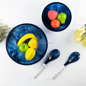 ช้อนทำจากเรซินทำมือรูปหินอ่อนทำจากเรซินสำหรับสลัดเครื่องครัวที่สวยงามอุปกรณ์สำหรับสลัด - Product Image 6