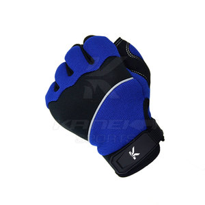 Guantes de Ciclismo Transpirables de Medio Dedo en Cuero para Verano, Cómodos, con Correa Ajustable en la Muñeca para Largos Recorridos en Bicicleta y Ciclismo de Montaña - Product Image 4