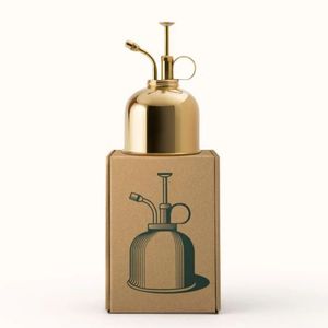 Vintage Brass Watering Can For <b>Gardening</b> Durable Metal Design - Product Image 2