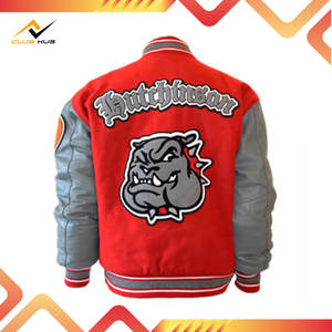 Blouson universitaire streetwear oversize pour homme avec manches en cuir PU, épaules tombantes, design urbain robuste - Product Image 2