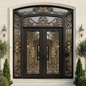 Portes et portails victoriens artisanaux en fer forgé et en verre pour villas et bâtiments de jardin, résistants à l'eau - Product Image 4