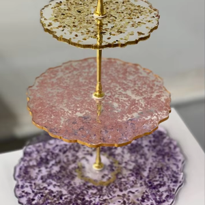 New Design cake decoration Custom Wedding Cake Stand Best Price Luxury Round Resin Base for Round Shape Cake Stand - Product Image 1