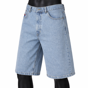 Shorts en jean pour hommes personnalisés, coupe ample et décontractée, style vintage délavé, vente en gros OEM - Product Image 3