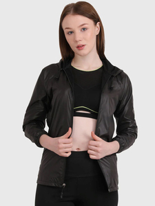 OEM Custom Womens Hooded Waterproof Windbreaker <b>Jacket</b> Sweat-Enhancing Lightweight Eco-Friendly Memory Fabric Gym Workout - Product Image 5