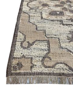 Alfombra Kilim de yute Natural con patrón geométrico hecho a mano indio tradicional técnica de tejido plano respaldo Reversible para la vida en el hogar - Product Image 3