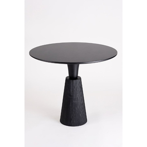 Table basse en bois avec base conique, design mid-century, meubles de salon faits à la main, tables d'appoint faites à la main - Product Image 4