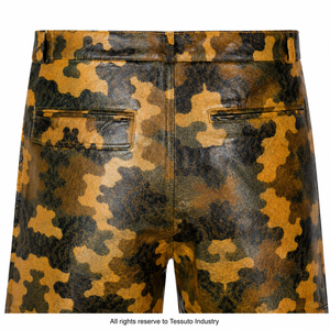 Custom Printed Leather Mid Waist <b>Cargo</b> Long Jorts Men's Camo Knee Length Waterproof Eco-Friendly OEM Private Label Streetwear - Product Image 4